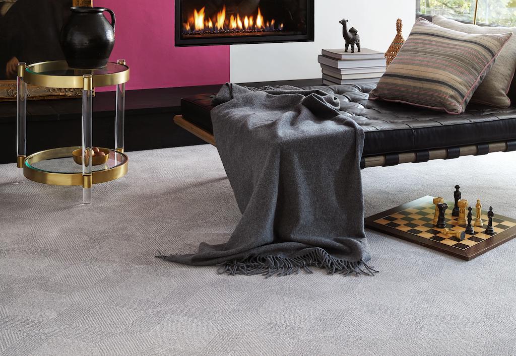 Brinton Carpets in front of a fire